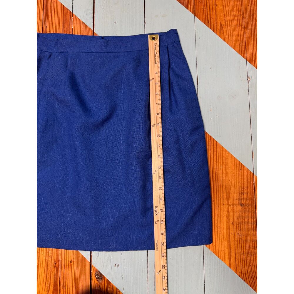 Vintage Morgan Miller Royal Blue Suit Women's Size 12 Gold Button Career Lined - Picture 8 of 13